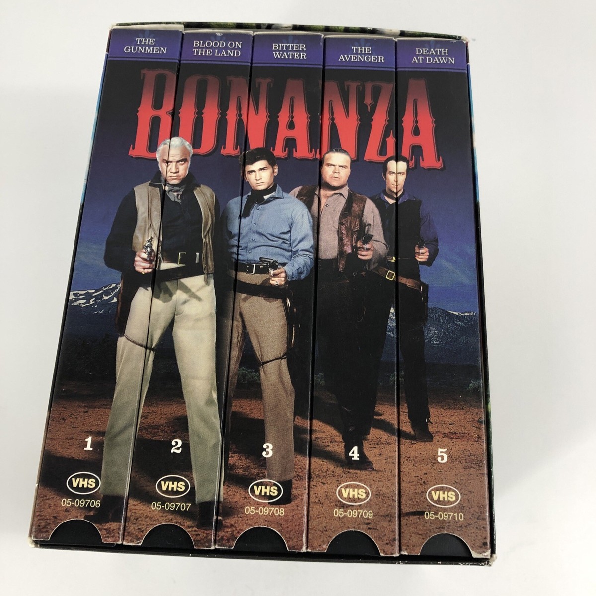 Vintage Bonanza Collector 5 Series pack VHS tapes Blood on the  