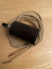 VTG LEVITON BROWN PLASTIC HUSK 2 PIECE BOTTOM TURN KNOB LAMP SOCKET MEDIUM BASE