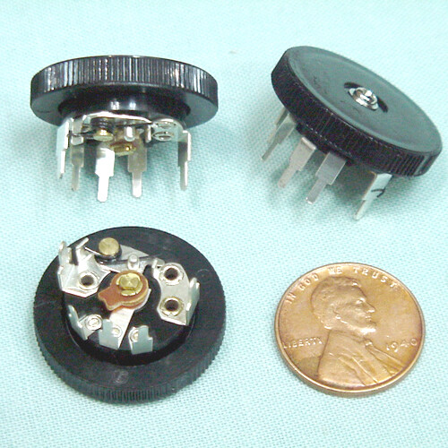 (3) 10K Ohm Audio Pot w/ On-Off Switch and Knurled Knob | eBay