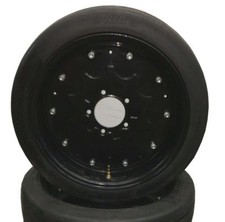 1 New 25 Inch Tall Batwing Shredder Foam Filled Solid Tires Mounted On Rims Fs