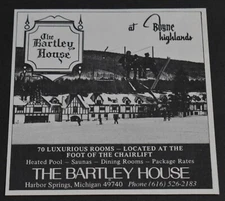 1984 Print Ad Michigan Harbor Springs The Bartley House Boyne Highlands Skiing