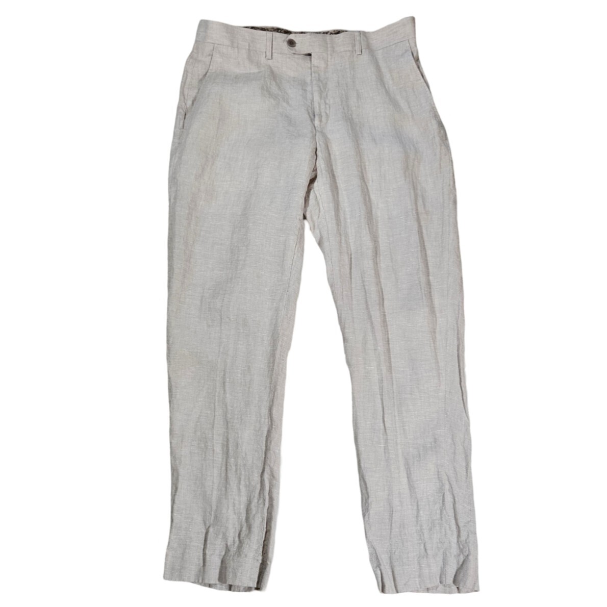 Bar lll Slim Fit Mens 100% Linen Pants, Natural Linen Color, 34W-30L