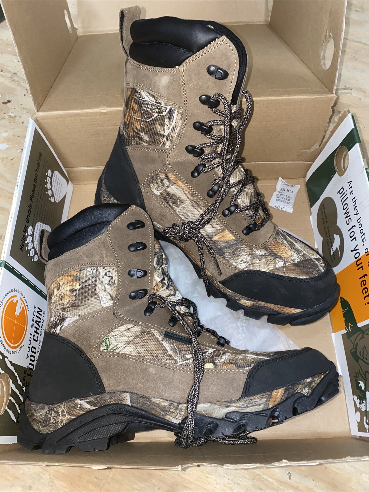 Tree Hunting Camo Boots US 10.5 W 9639 