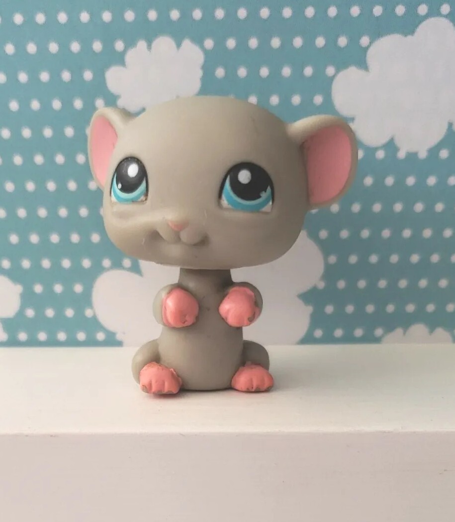 Littlest Pet Shop Zoe Trent Kiss Littlest Pet Shop #80 Gray Mouse