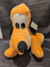 VTG Pluto Stuffed Animal Plush Sitting Dog Disney Store World Disneyland Parks