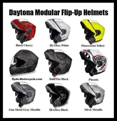 Daytona Glide Modular Flip Up Full Face Motorcycle DOT Helmet 7 Models XS - 4XL 