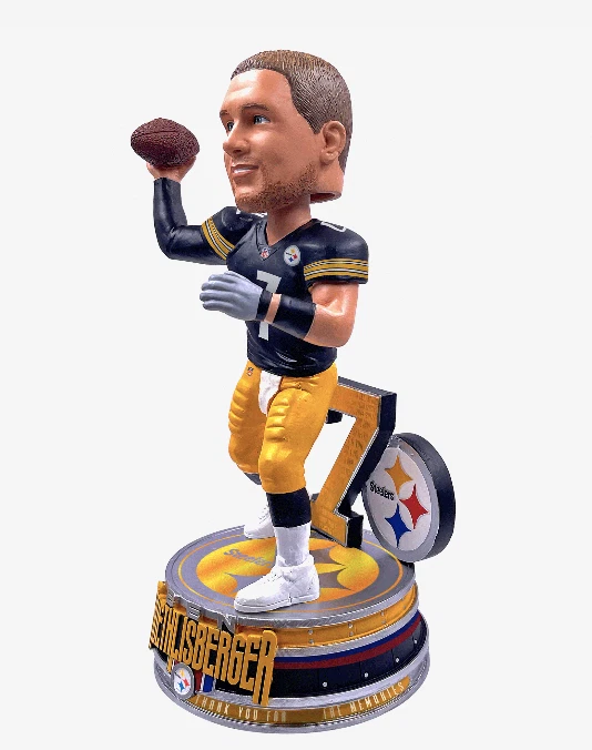 Ben Roethlisberger Pittsburgh Steelers Estadísticas de Carrera Spinning Bobblehead-Edición Limitada Foto 3 de 4