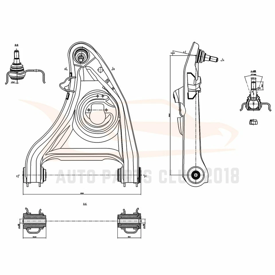 For 1995-2002 Lincoln Town Car 14pcs Front Suspension Upper Lower Control Arms Foto 4 de 4