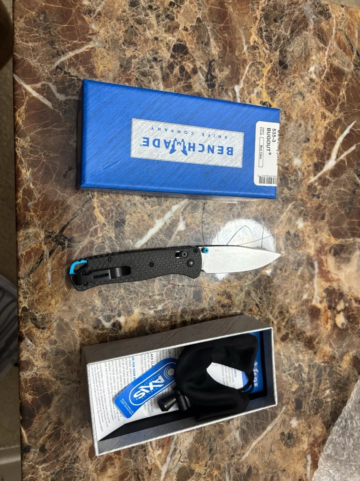 Benchmade Bugout Pocket Knife Carbon Fiber Handle - 5353 - Image 2 of 4