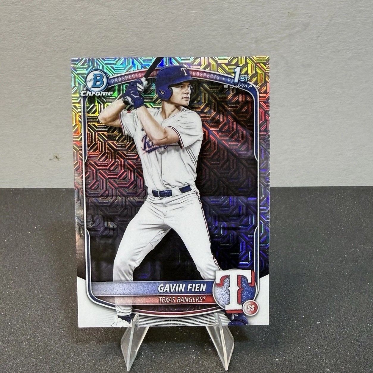 2025 Bowman Draft 1st Chrome Gavin Fien #BDC-15 Mojo Refractor Rangers