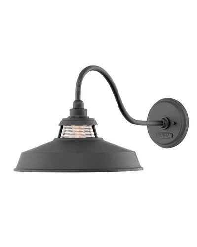 Hinkley Lighting 1195 Black Troyer Single Light 12"H Outdoor Wall Sconce - Picture 1 of 4