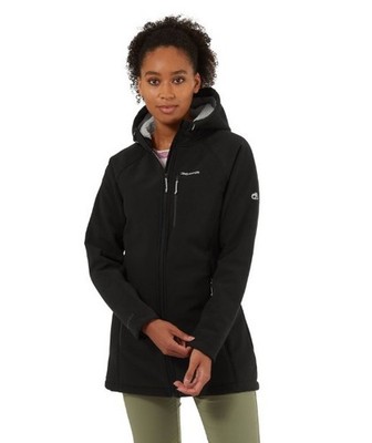 Craghoppers Rain Jacket Womens XS Black Ara Weatherproof Softshell Hooded Warm
