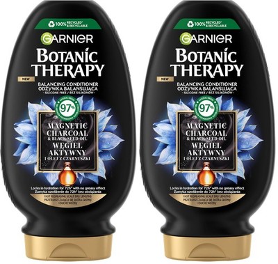 Garnier Botanic Therapy Aktivkohle und 200 ml (2er Pack), sc schwarz 