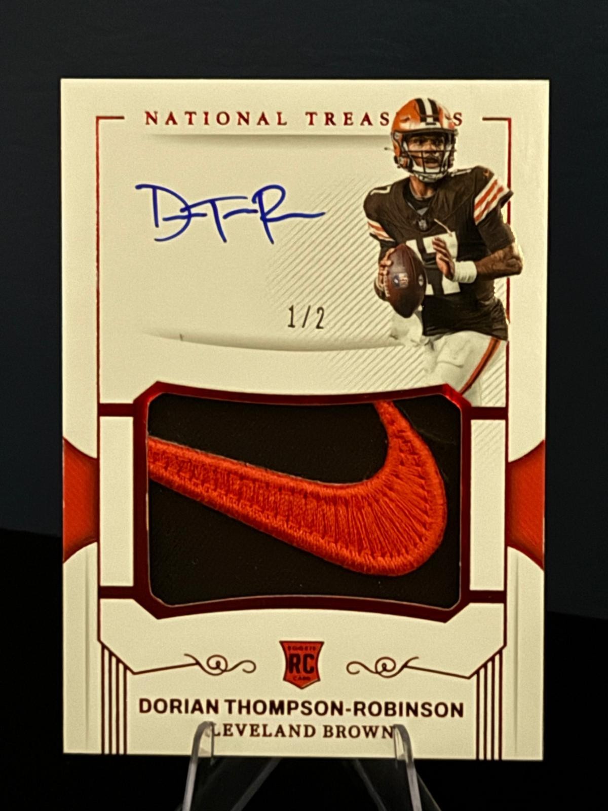 Dorian Thompson-Robinson Panini National Treasures Tremendous Treasures Rookies Relics #DTR NFL Shield 1/1
