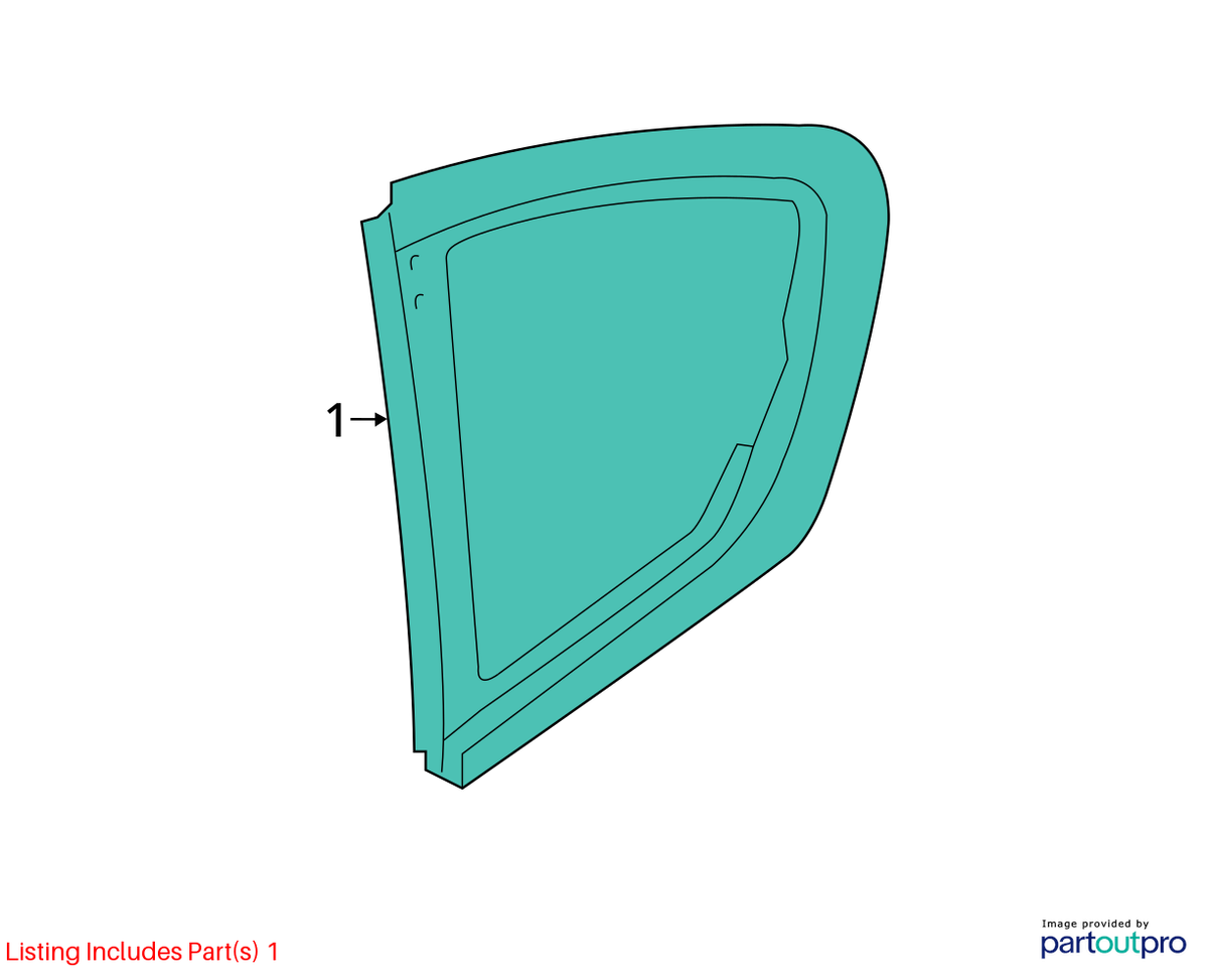 Rear Right Quarter Window Glass Panel OEM 51377313014 Bmw I8 14-17
