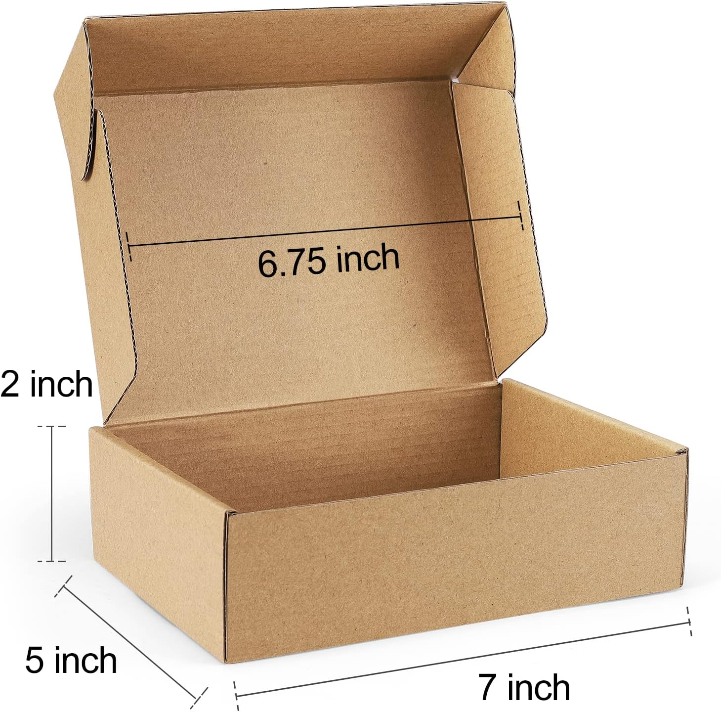 Shipping Boxes 7x5x2 inches Brown Small Mailing Boxes 25 Pack Cardboard ...