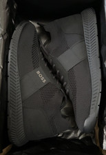 Zapatillas deportivas Hugo Boss Titanium Slon Kn $199 para hombre talla 8-12 negras NUEVAS 50552406