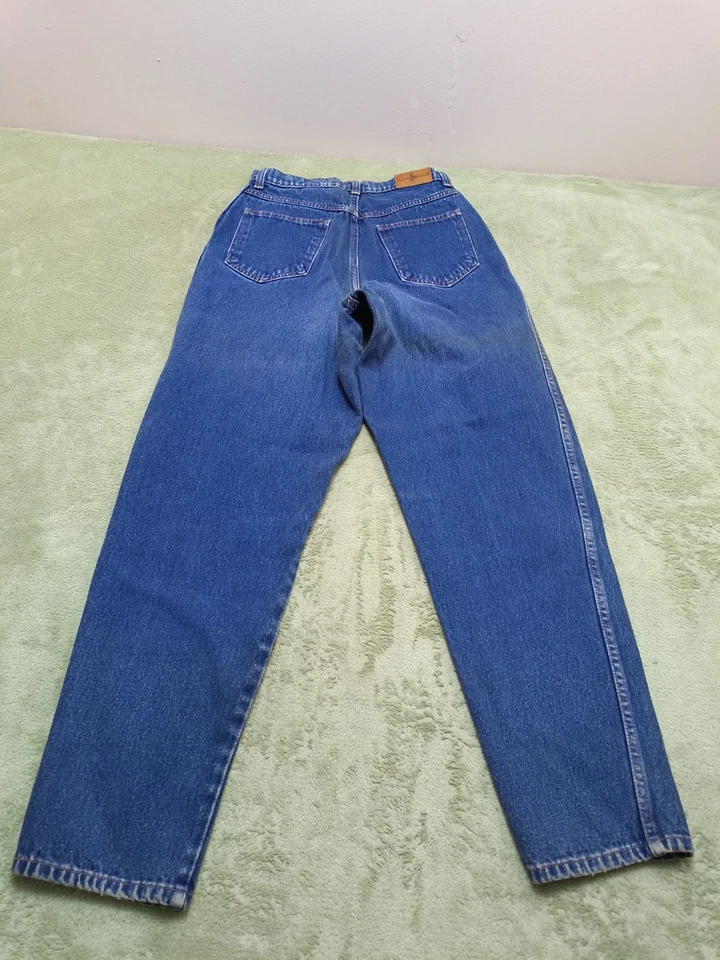 Jeans pequeños vintage Hunt Club talla 10 mamá tiro alto cónicos descoloridos rotos Foto 2 de 4