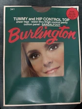 Burlington Pantyhose Tummy Hip Control Top Medium Wild Rice Sandalfoot USA