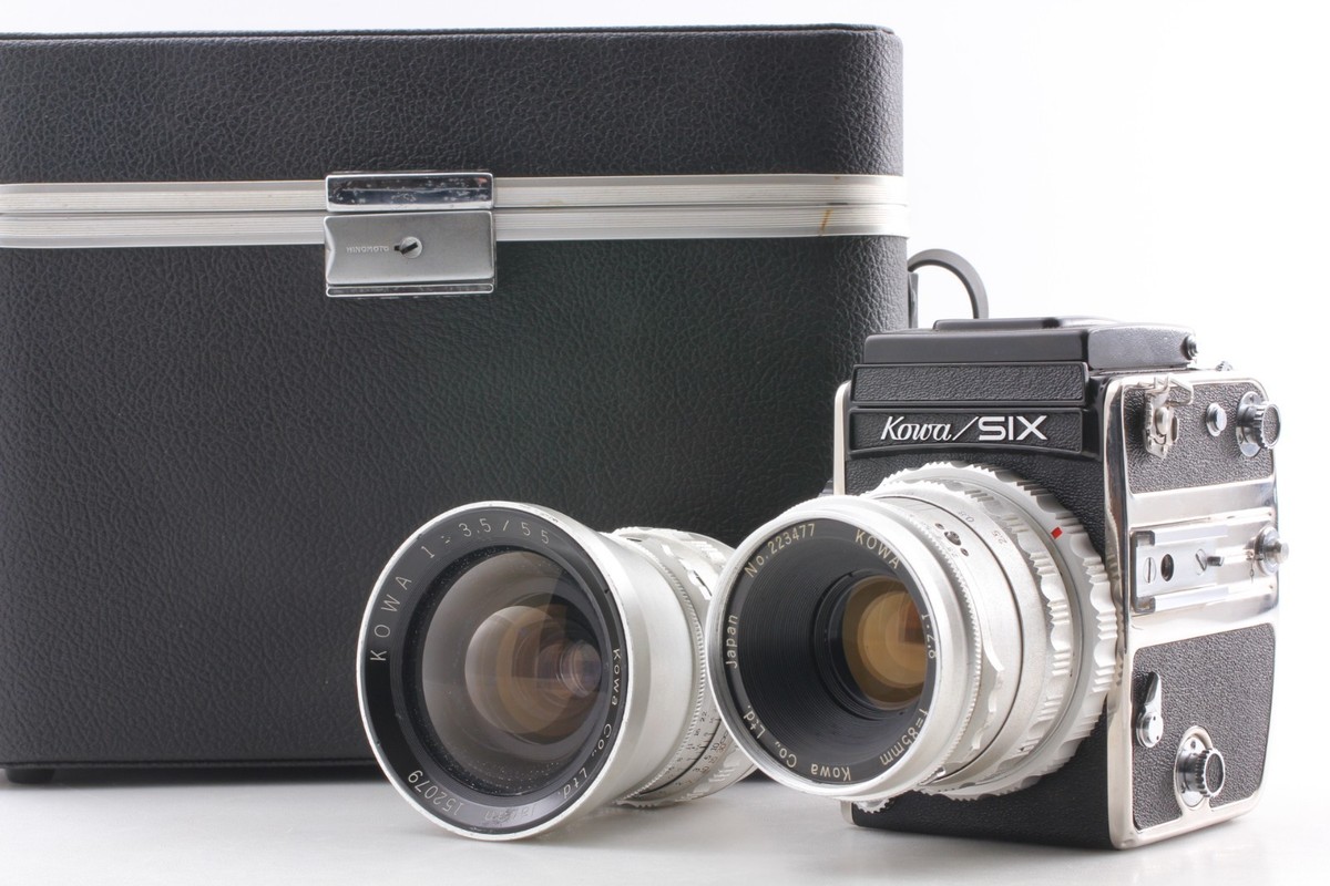 わをんKowa Six Medium 55mm f/3.5 #394 Kowa Six Medium Format Film Camera w/ 85mm F/2.8, 55mm F3.5 Lens