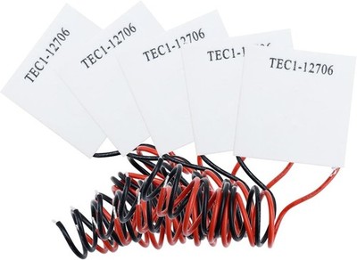 5PCS TEC1-12706 Peltier Module,12V 6A 60W Heatsink Thermoelectric Cooler Cool...