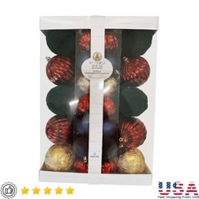 Vibrant Shatterproof Christmas Ornaments Set 62 Pieces Holiday Tree Decorations