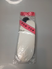 Vintage pom pom socks White And Black Size 8 1/2 - 11.
