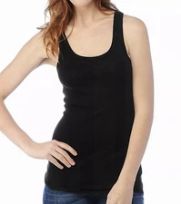 SPLENDID NEW! Black Pima Cotton/Modal Knit Tank Top Sz XXS #RF8K100