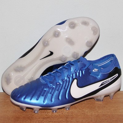 Nike Tiempo Legend 10 Elite FG Soccer Cleats Men 4.5 Women 6 Blue White DV4328