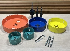 Lot of 5 Hole Saw 152mm, 108mm(2x) & 60mm (2x) HSS Bi-Metal Drill Blade Steel