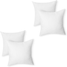 Square Hypoallergenic Pillow Inserts 20" 4-Pack Down Alternative Fill