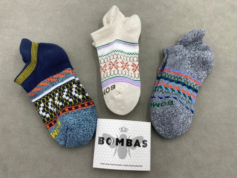 BOMBAS 3 Pairs All-Purpose Performance Ankle Socks Women Size Small