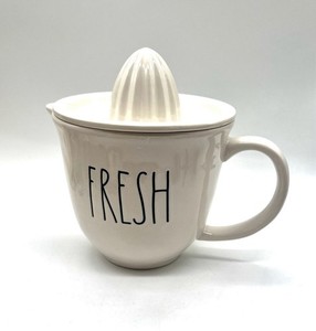 Rae Dunn Artisan Collection by Magenta Manuel White Ceramic Juicer FRESH