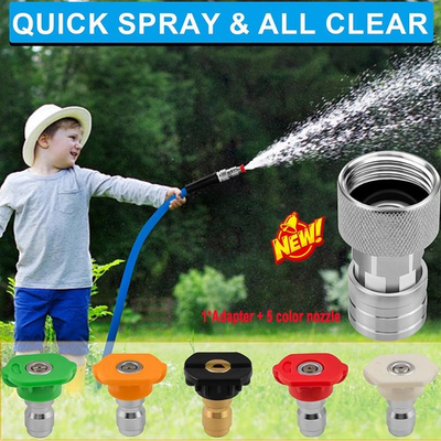 #ad #ad Garden Hose to Pressure Washer Adapter 3 4” GHT to 1 4” Quick Connect withNozzle $18.99