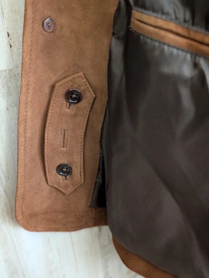 Orvis Bandera Zambezi Safari Suede Leather Jacket Mens 48 Field Outdoor Blazer - Image 2 of 4