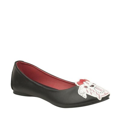 T.U.K. Ballerina A8922L Day Of The Dead Bulldog  Flat