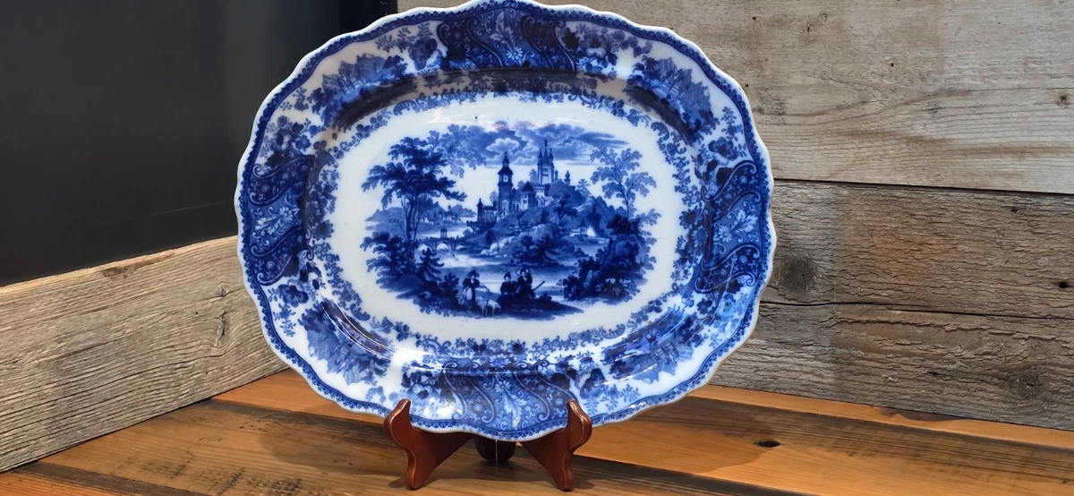 Burgess Leigh Flow Blue In Burleigh (Burgess & Leigh) China for