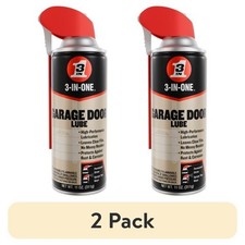 (2 pack) 3-IN-ONE Professional Garage Door Lubricant Smart Straw Sprays 2 Ways,