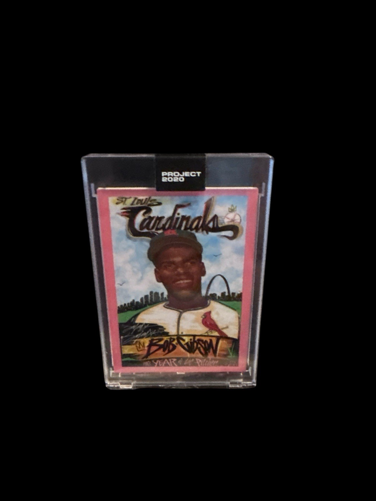 BOB GIBSON TOPPS PROJECT 2020 BASEBALL TOPPS CARD # 124 BY KING SALADEEN