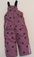 Zara Overalls Jumpsuit Romper Girls Size 4-5yrs Purple Polka Dots Snow Pants