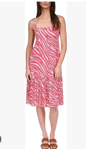 NWT $175 MICHAEL Michael Kors Womens Geranium Animal Print Sundress L - Picture 1 of 4