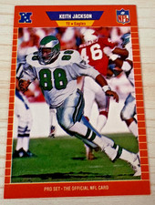 1989 Pro Set Keith Jackson Rookie RC #318 Eagles Football Card. rookie card picture