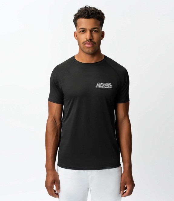 Nothings Something Dynasty Workout T-Shirt Black Mens L Fitted Auracell Gym Run