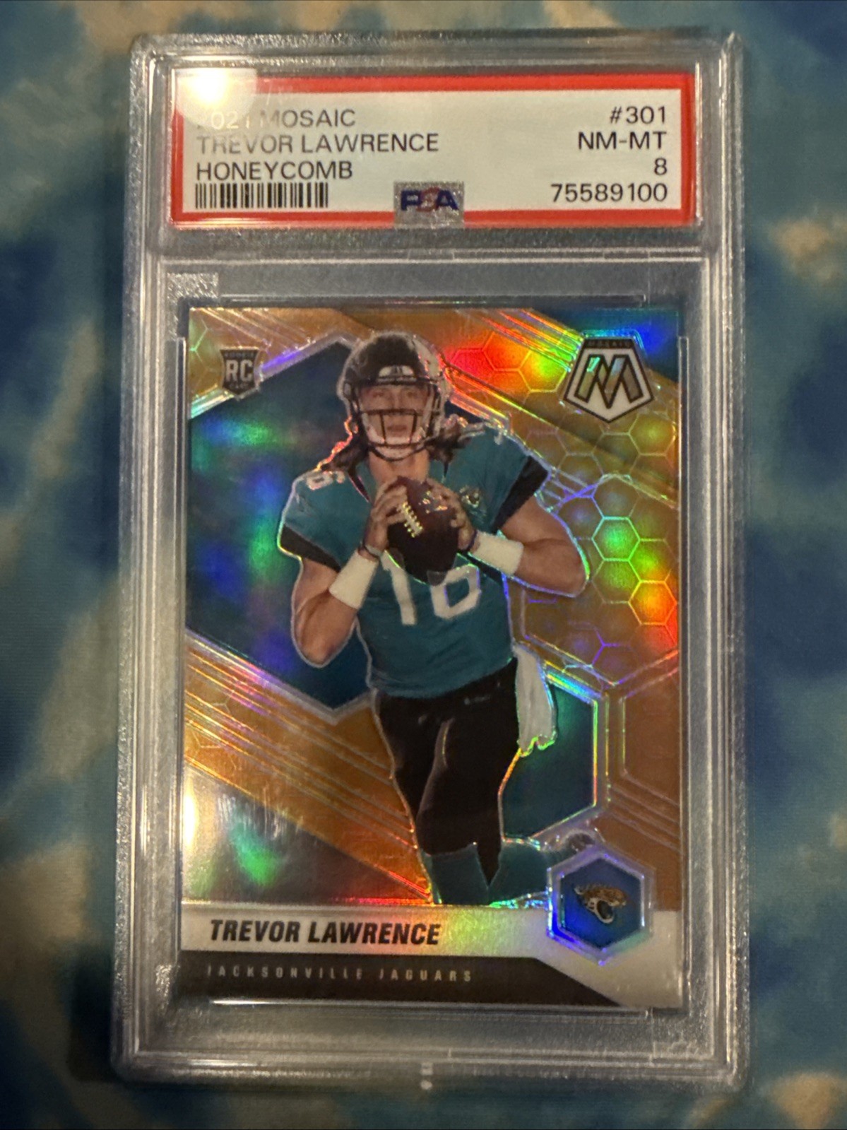 2021 Panini Mosaic - Rookies Trevor Lawrence #301 Honeycomb Prizm (RC)