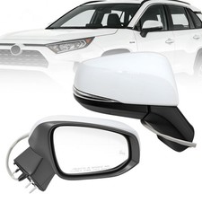 Right Passenger Side Mirror Assembly Compatible with RAV-Four 2019-2024 Turn ...
