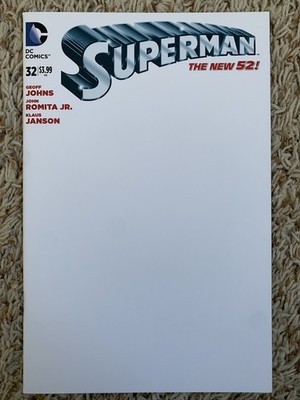 SUPERMAN #32 (DC 2014) BLANK Sketch Variant-New 52-1st Print-VF/NM