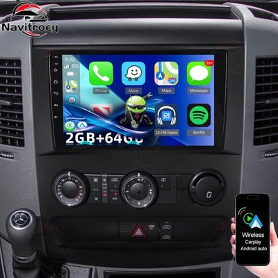 2+64G Android 15 Autoradio Carplay FM Navi Für Mercedes Benz Sprinter VW Crafter