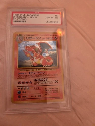 1998 P.M. Japanese Charizard CD Promo Holo PSA 10 #006 Pokémon
