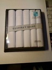 Geoffrey Beene Handkerchiefs 5 Pack New In Box White