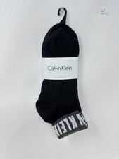 Calvin Klein Unisex 3-Pack Cotton-Blend Quarter Socks-US:6-9.5, Black, A3 D163T